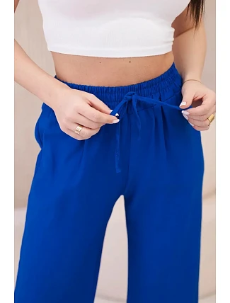 Viskózové nohavice so širokými nohavicami