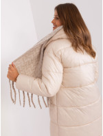 Béžovo-biely dámsky pletený šál
