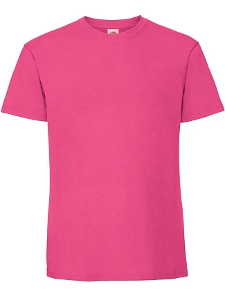 Fruit of the Loom Iconic 195 T Pánske hrubé tričko 16.1422 fuchsiová