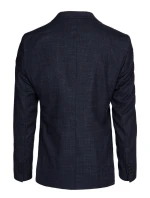 Pánske jednoradové sako v tmavomodrej farbe FashionStreet MX0620