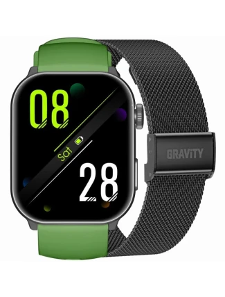 GRAVITY GT28-4 Pánske inteligentné hodinky s remienkom + náramok Zelená čierna GRAVITY GT28-4 Pánske inteligentné hodinky s remienkom + náramok Zelená čierna