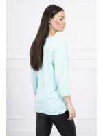 Blúzka s potlačou Summer Girl v mätovej farbe