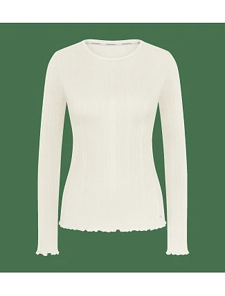 Univerzálny top s rebrovým vzorom LSL – Silk White – TRIUMPH Silk White – TRIUMPH Univerzálny top s rebrovým vzorom LSL – Silk White – TRIUMPH Silk White – TRIUMPH