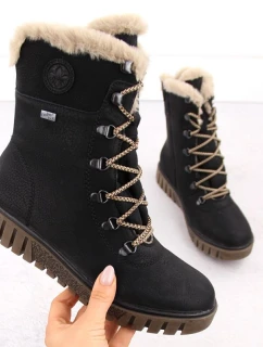 Rieker W Y3424-00 RKR745 topánky s umelou kožušinou