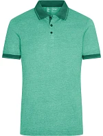 Daiber JN 706 Pánske melírované polo tričko z džerseju 02.0706 zelená melírovaná/tmavozelená Daiber JN 706 Pánske melírované polo tričko z džerseju 02.0706 zelená melírovaná/tmavozelená