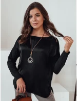 SILKINEA dámska blúzka oversize s príveskom čierna FashionStreet RY2668 SILKINEA dámska blúzka oversize s príveskom čierna FashionStreet RY2668