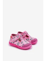 Kapcie Milami Dziecięce Elastyczne Na Rzepy W Pandy Różowe Ambette