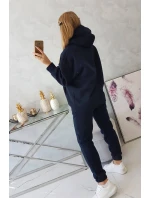 Zateplená súprava s mikinou tmavomodrá