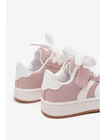 Detské športové tenisky so suchým zipsom z imitácie kože Dirty pink Zoya Detské športové tenisky so suchým zipsom z imitácie kože Dirty pink Zoya