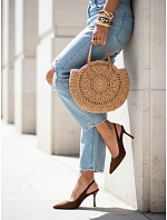 Dámske semišové sandále ZY1385 hnedé- FashionStreet