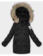 Dámska zimná bunda s kapucňou Goodlookin Black (KK60563)