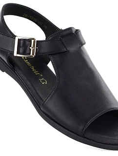 Dámske kožené sandále čierne Cambell 19391