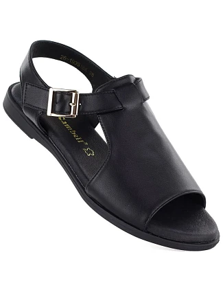 Dámske kožené sandále čierne Cambell 19391