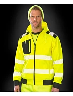 Result R 503X Bezpečnostná mikina s kapucňou 30.503X fluorescenčná oranžová/čierna