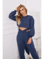 Zateplená súprava s krátkou džínsovou mikinou