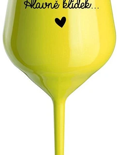 MAINLY CLASSIC... - žltý nerozbitný pohár na víno 470 ml