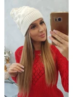 Dámska čiapka Leonia K342 ecru