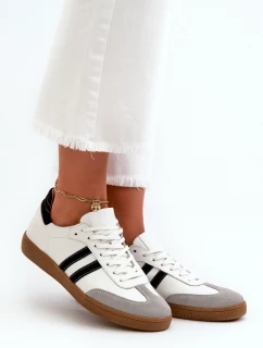 Zazoo N1068 Dámske kožené nízke tenisky White