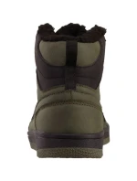 Pánske zimné členkové topánky s kožušinou 243374 3111 Tmavo zelená s čiernou - Kappa