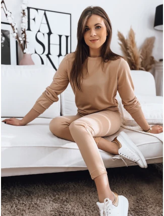 MILIAN dámska tmavobéžová tepláková súprava FashionStreet AY0817 MILIAN dámska tmavobéžová tepláková súprava FashionStreet AY0817