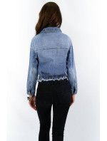 Svetlo modrá dámska džínsová netopierie bunda (5819-K)