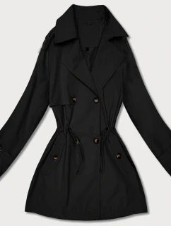 Krátky kabát Goodlookin s gombíkmi čierny (KK60415-1#)