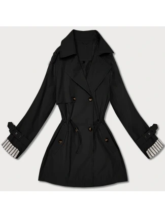 Krátky kabát Goodlookin s gombíkmi čierny (KK60415-1#)