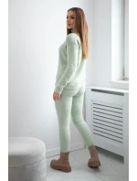 Dvojdielny svetrový set alpaka tmavá mentolová