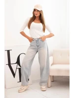 Blúzka s okrúhlym výstrihom ecru Blúzka s okrúhlym výstrihom ecru