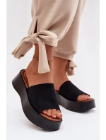 Dámské sandály na platformě Černé Liorisse