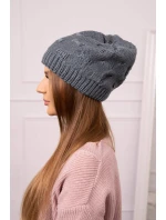 Dámska čiapka Nastia K373 tmavo šedá Dámska čiapka Nastia K373 tmavo šedá