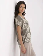 Blúzka D73771M11171D khaki farba