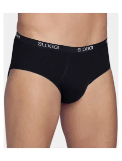 Pánske slipy men Basic Midi čierne - Sloggi