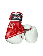 RPU-FOLK 12 oz biele a červené boxerské rukavice