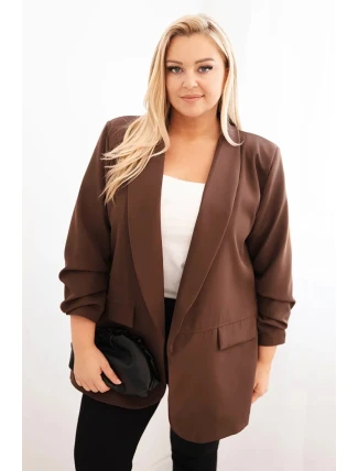 Dámske oblečenie Elegance Plus Size Brown