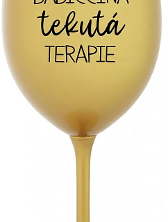 BABY'S FLUID THERAPY - zlatý pohár na víno 350 ml