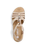 Pohodlné sandále Rieker W RKR680 beige Pohodlné sandále Rieker W RKR680 beige