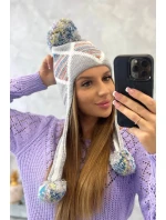 Dámska klapka na uši Eunika K322 sivá + modrá