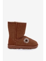 Zdobené Vyšší Zimní Boty Dámské Camel Galivra