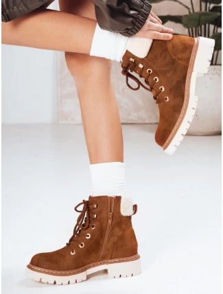 Dámske zateplené trapery ťavej farby FashionStreet ZY1290