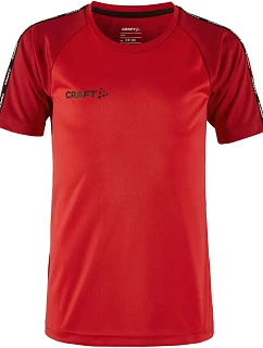 Craft Teamwear Squad Go Contrast Jersey Jr. Detské kontrastné športové tričko 82.2727 jasne červená/express