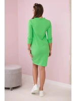 Šaty viazané pri krku svetlozelenej farby