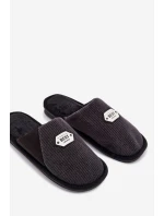 Pánské pantofle s nášivkou Černé Presine