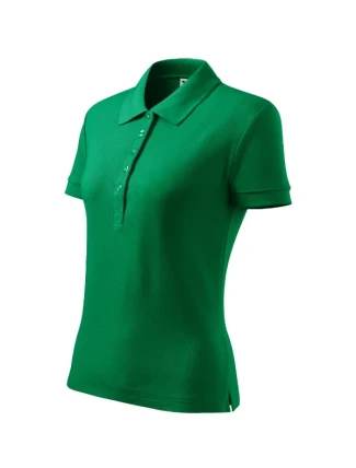 Bavlnené polo tričko Heavy stredne zelené