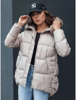 Dámska zimná bunda s kapucňou STELLAR beige FashionStreet TY4494 Dámska zimná bunda s kapucňou STELLAR beige FashionStreet TY4494