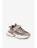 Sneakersy Buty Sportowe Dziecięce Na Rzep Khaki Ronivelle