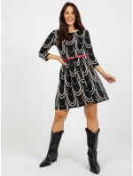 Dámske šaty LK SK 509089 čierne a biele
