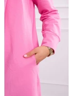 Svetloružový plášť s potlačou