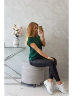 Nakupovanie je moja kardio tmavo zelená blúzka Nakupovanie je moja kardio tmavo zelená blúzka