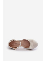 Dievčenské biele baletné topánky Andarifa s Mashli